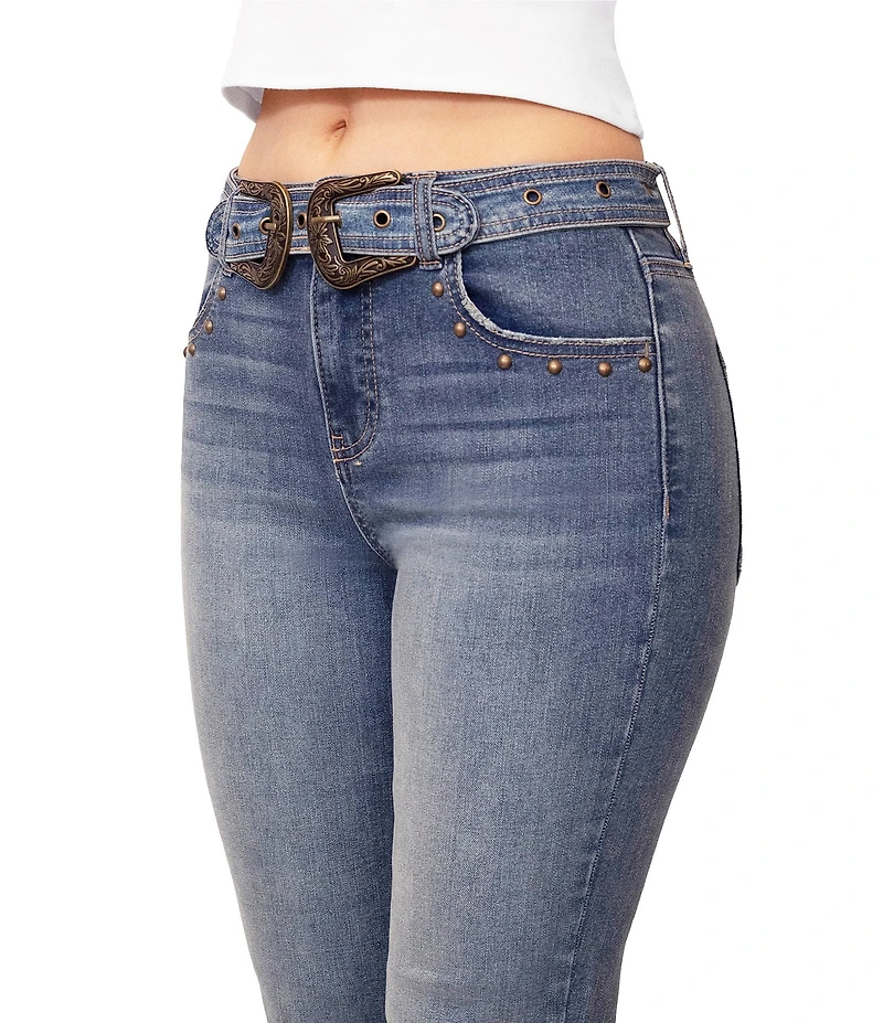 Stevie Jeans By Steve Madden High Rise Self Belted Bootcut Western Jeans
