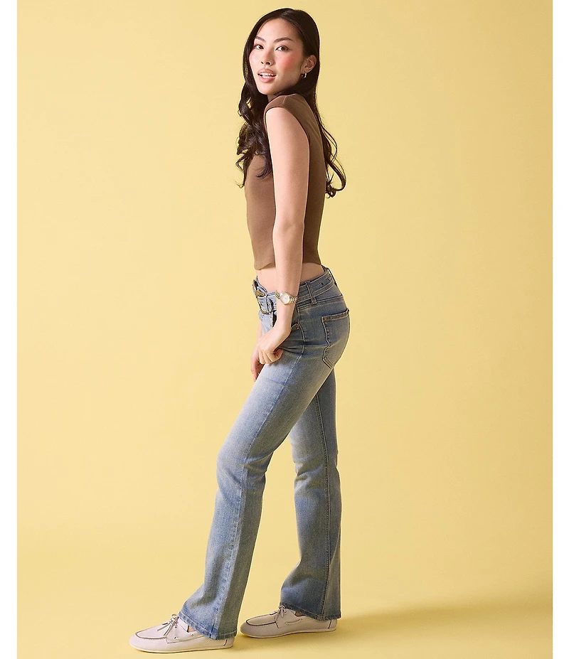 Stevie Jeans By Steve Madden High Rise Self Belted Bootcut Western Jeans