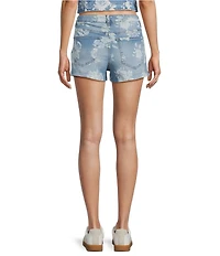 Stevie Jeans Floral High Rise Shorts