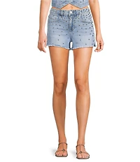 Stevie Jeans Studded High Rise Shorts