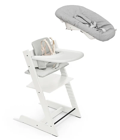 Stokke® Tripp Trapp® High Chair 2, Cushion, Tray, & Newborn Set Bundle