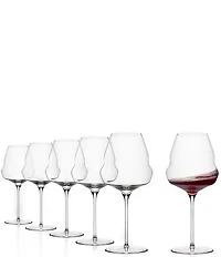 Stolzle Lausitz Cocoon Burgundy Wine Glasses, Set of 6