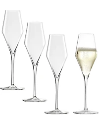 Stolzle Lausitz Quatrophil Champagne Flutes - Set of 4