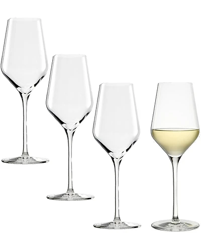 Stolzle Lausitz Quatrophil White Wine Glasses, Set of 4