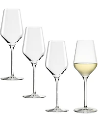 Stolzle Lausitz Quatrophil White Wine Glasses, Set of 4