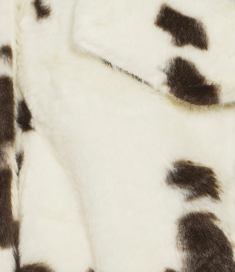Stoosh Faux Fur Cow Print Jacket