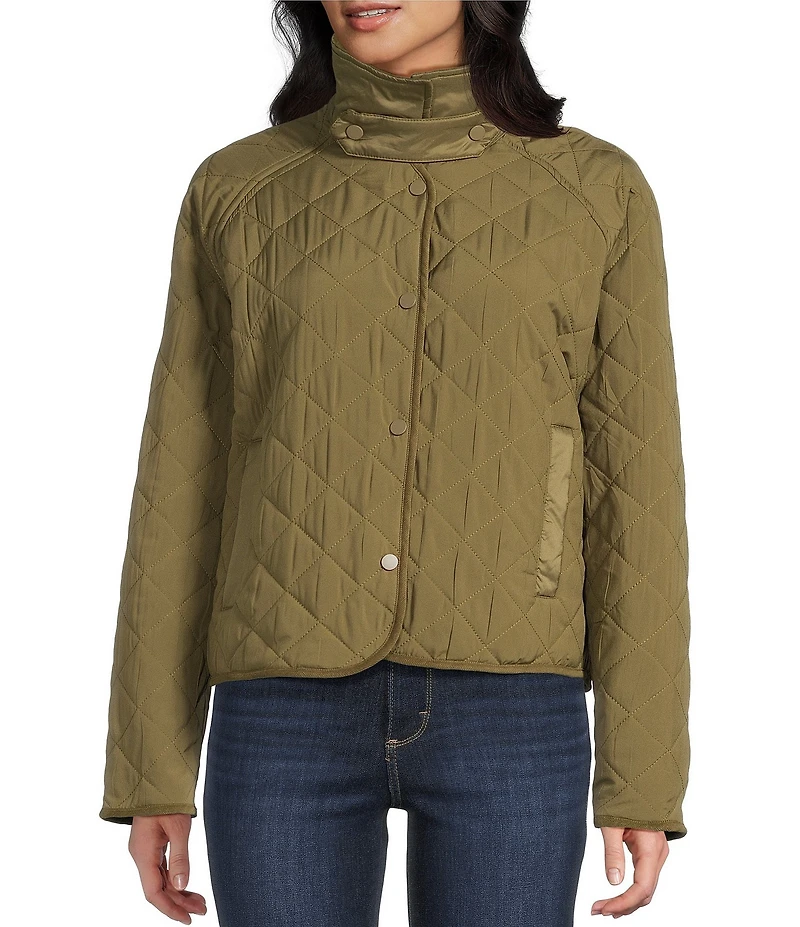 Stoosh Quilted Corduroy Collared Barn Jacket