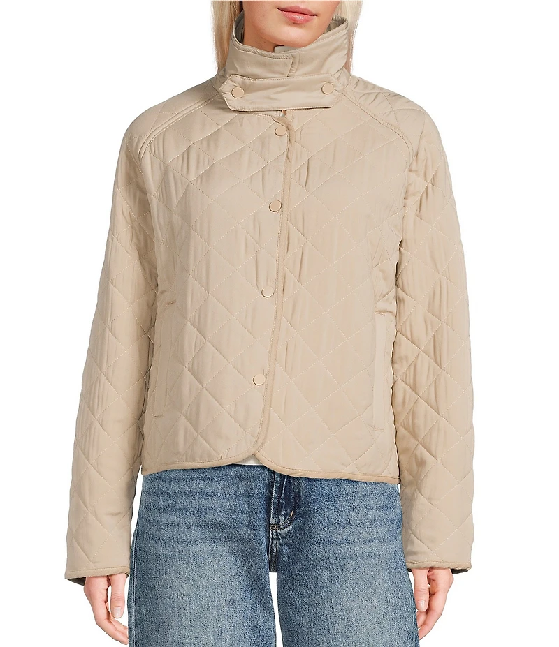 Stoosh Quilted Corduroy Collared Barn Jacket