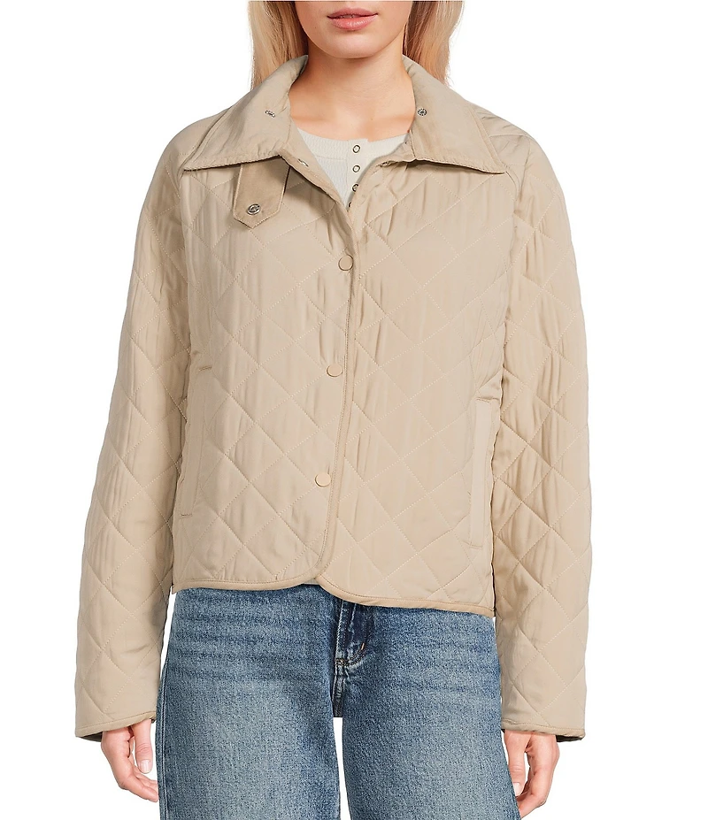 Stoosh Quilted Corduroy Collared Barn Jacket