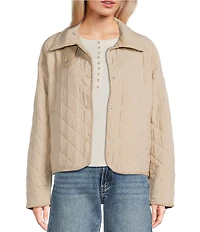 Stoosh Quilted Corduroy Collared Barn Jacket