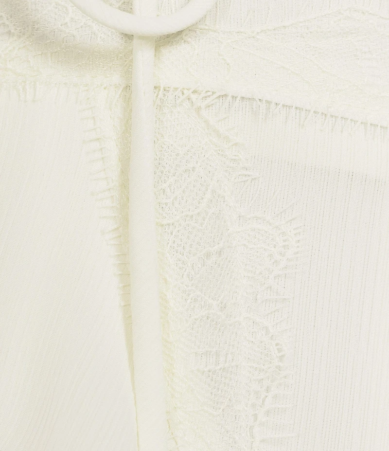 Storia Chiffon Eyelash Lace Trim Ruffle Tiered Maxi Dress