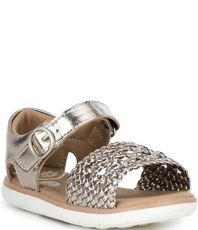 Stride Rite Girls' Appolonia SRT Woven Leather Sandals (Infant)