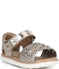 Stride Rite Girls' Appolonia SRT Woven Leather Sandals (Infant)