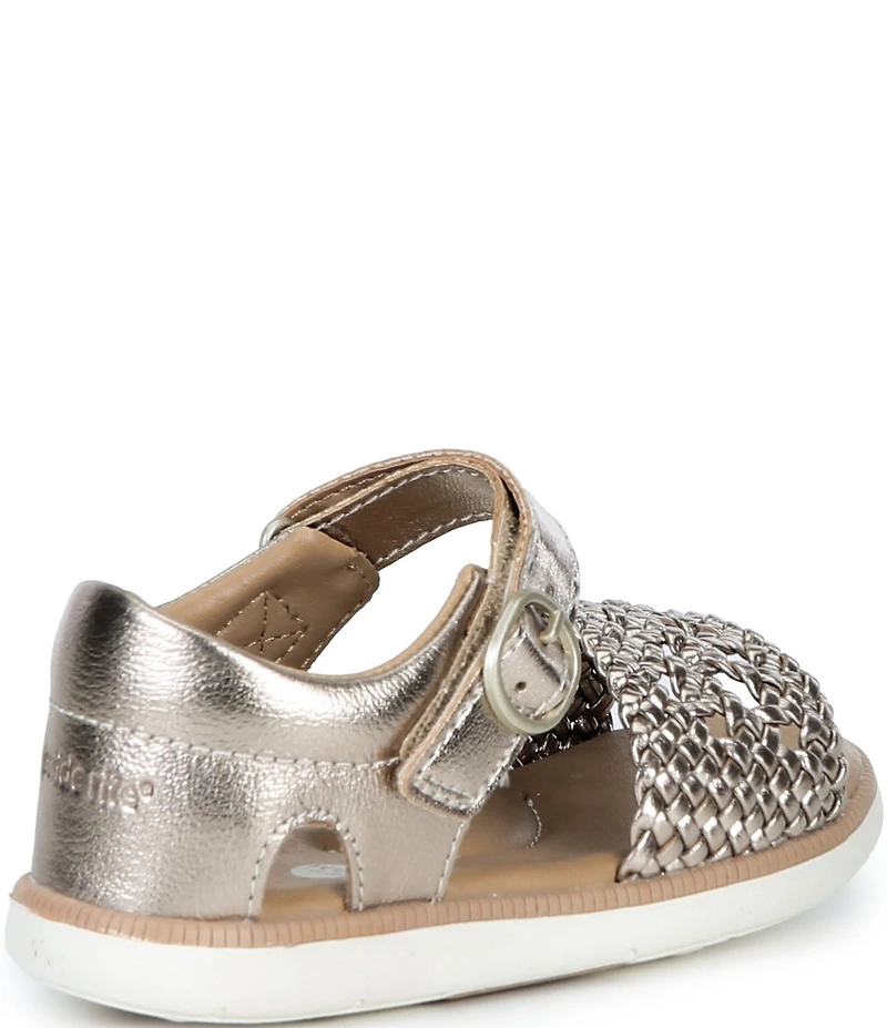Stride Rite Girls' Appolonia SRT Woven Leather Sandals (Infant)