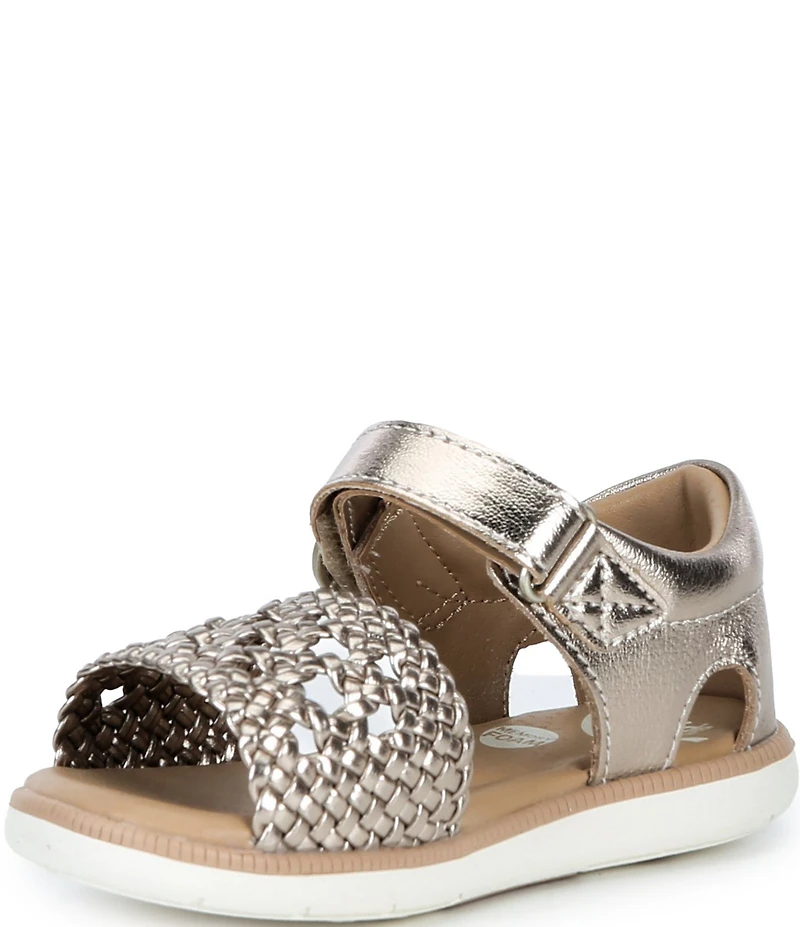 Stride Rite Girls' Appolonia SRT Woven Leather Sandals (Infant)