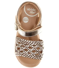 Stride Rite Girls' Appolonia SRT Woven Leather Sandals (Infant)