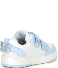 Stride Rite Girls' Denver SR Leather Satin Glitter Hook-and-Loop Sneakers (Infant)