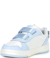 Stride Rite Girls' Denver SR Leather Satin Glitter Hook-and-Loop Sneakers (Infant)