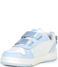 Stride Rite Girls' Denver SR Leather Satin Glitter Hook-and-Loop Sneakers (Toddler)