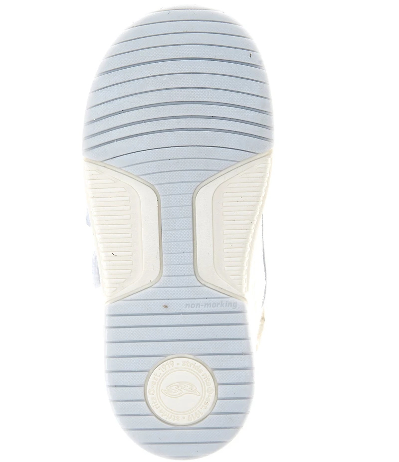 Stride Rite Girls' Denver SR Leather Satin Glitter Hook-and-Loop Sneakers (Toddler)