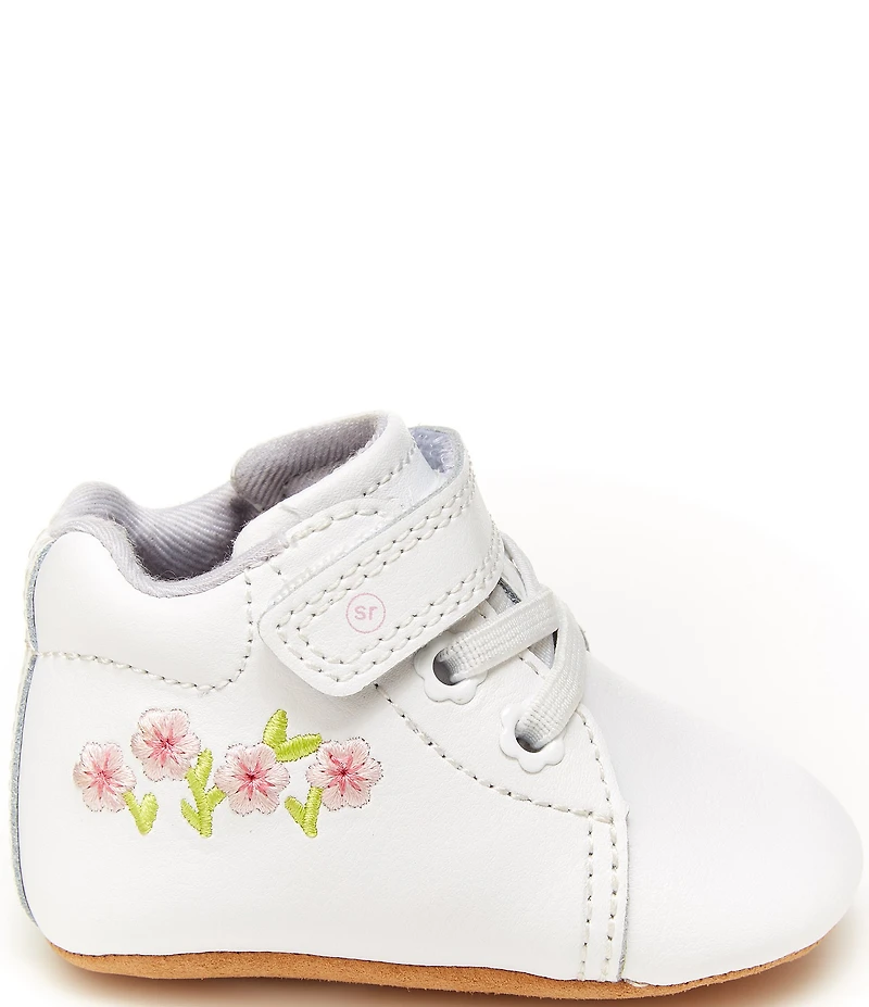 Stride Rite Girls' Emilia Flower Detail Crib Shoes (Infant)