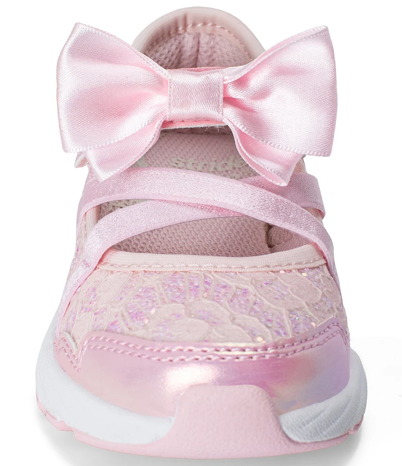 Stride Rite Girls' Light Up Flora Lace Bow SR Mary Jane Sneakers (Toddler)