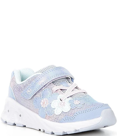 Stride Rite Girls' Light Up Floral Glimmer Sneakers (Infant)