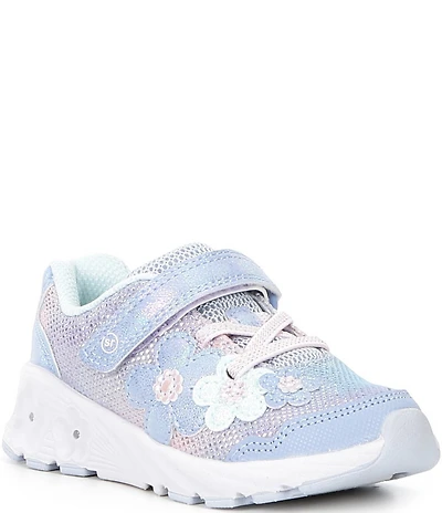 Stride Rite Girls' Light Up Floral Glimmer Sneakers (Toddler)