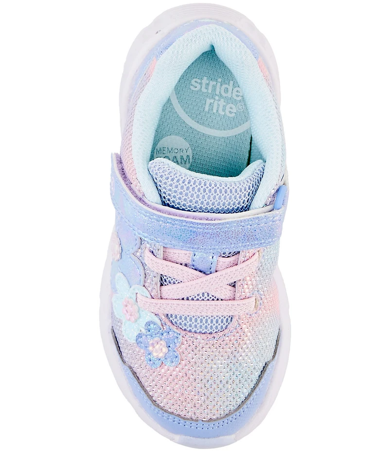 Stride Rite Girls' Light Up Floral Glimmer Sneakers (Toddler)