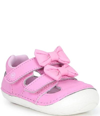 Stride Rite Girls' Triton Soft Motion Bow Hook-and-Loop Fisherman Sandals (Infant)