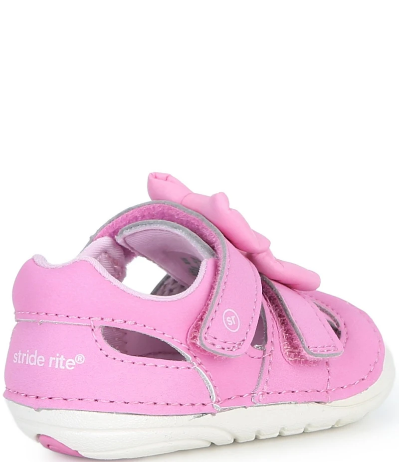 Stride Rite Girls' Triton Soft Motion Bow Hook-and-Loop Fisherman Sandals (Infant)