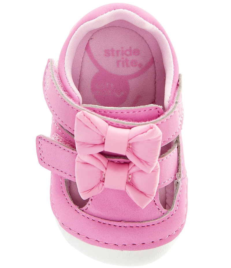 Stride Rite Girls' Triton Soft Motion Bow Hook-and-Loop Fisherman Sandals (Infant)