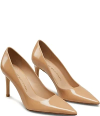 Stuart Weitzman Stuart Power 85 Patent Leather Pointed Toe Stiletto Pumps