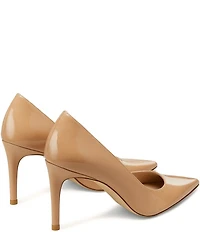 Stuart Weitzman Stuart Power 85 Patent Leather Pointed Toe Stiletto Pumps
