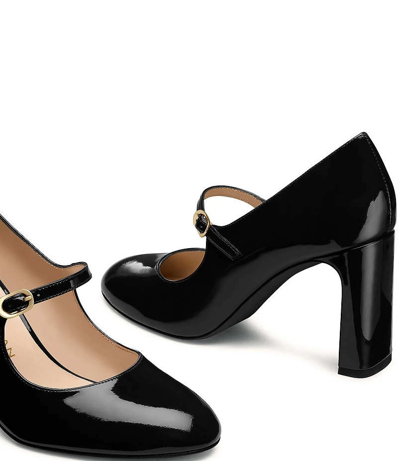 Stuart Weitzman Women's Babette Mary Jane 85 Patent Leather Pumps