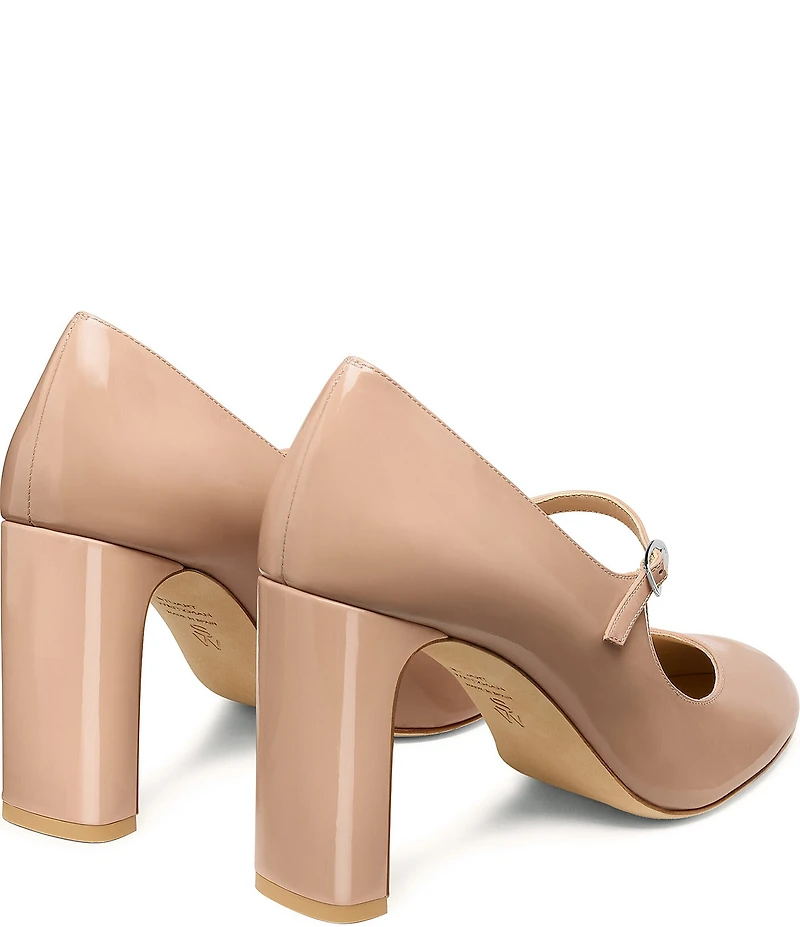 Stuart Weitzman Women's Babette Mary Jane 85 Patent Leather Pumps