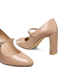 Stuart Weitzman Women's Babette Mary Jane 85 Patent Leather Pumps