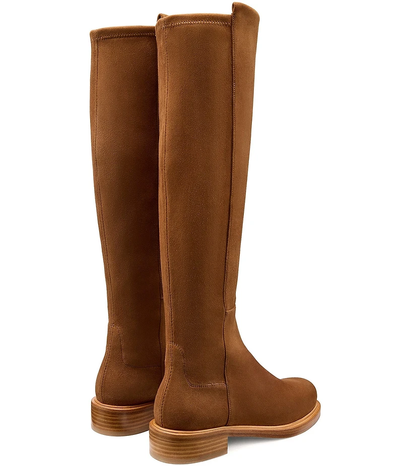 Stuart Weitzman Women's Giselle Suede Stretch Back Knee High Boots