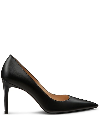 Stuart Weitzman Women's Stuart Power 85 Leather Pointed Toe Pumps
