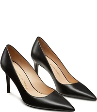 Stuart Weitzman Women's Stuart Power 85 Leather Pointed Toe Pumps