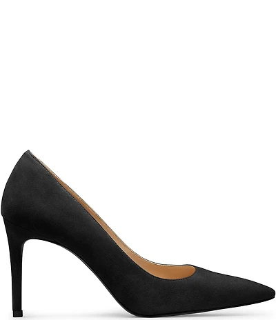 Stuart Weitzman Women's Stuart Power 85 Suede Pointed Toe Pumps