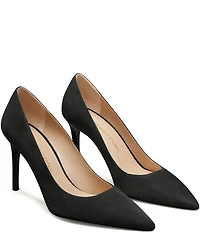 Stuart Weitzman Women's Stuart Power 85 Suede Pointed Toe Pumps