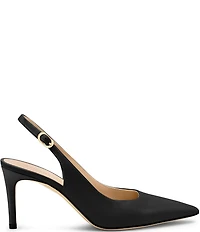 Stuart Weitzman Women's Stuart Power Slingback 75 Leather Pointed Toe Pumps