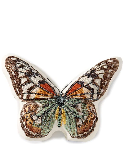 Studio D Beaded Butterfly Shaped Decorative Pillow
