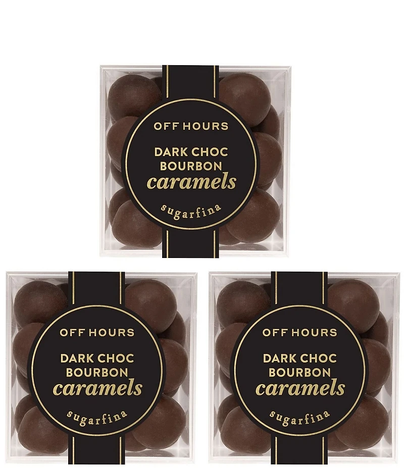 Sugarfina Dark Chocolate Bourbon Caramels 3PC KIT (Off Hours - Cocktail Party)