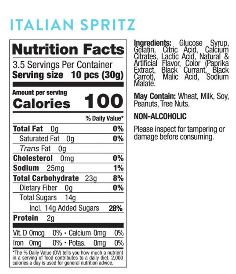 Sugarfina Italian Spritz 4pc Cube Kit