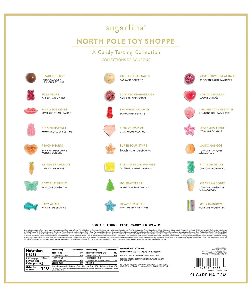 Sugarfina North Pole Toy Shoppe Christmas Tasting Collection Advent Calendar