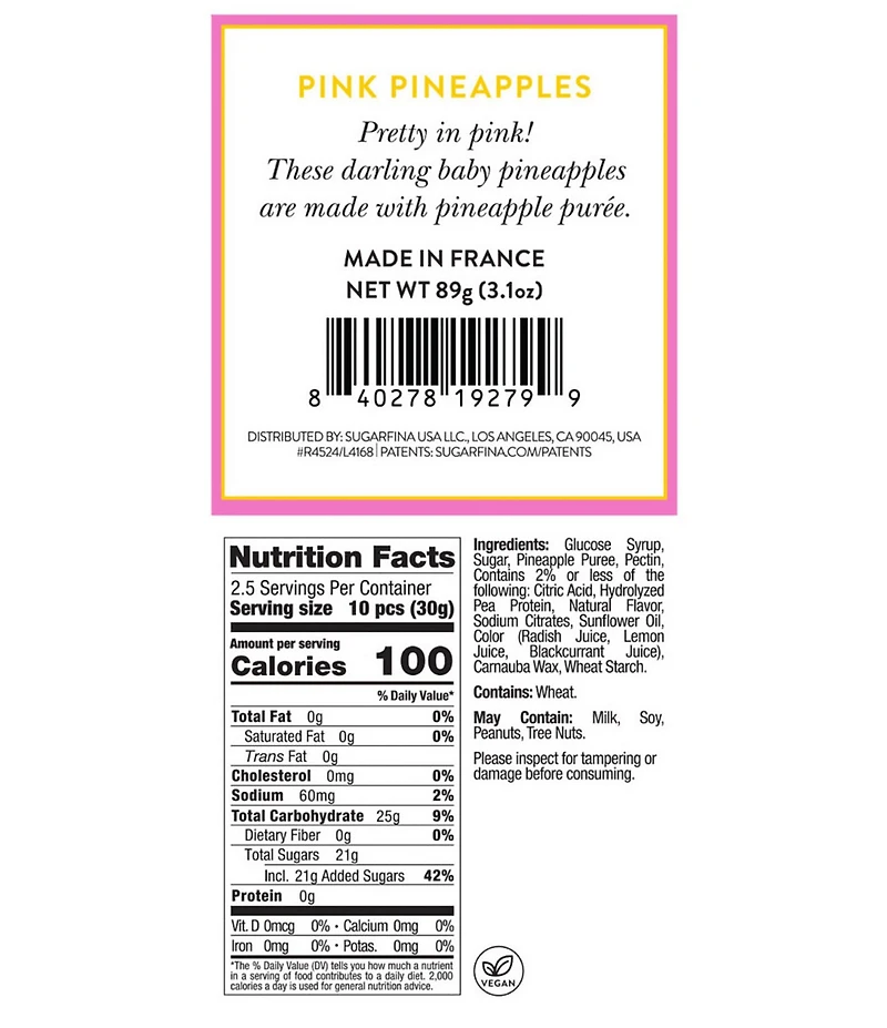 Sugarfina Pink Pineapples Cube Kit, Set of 4