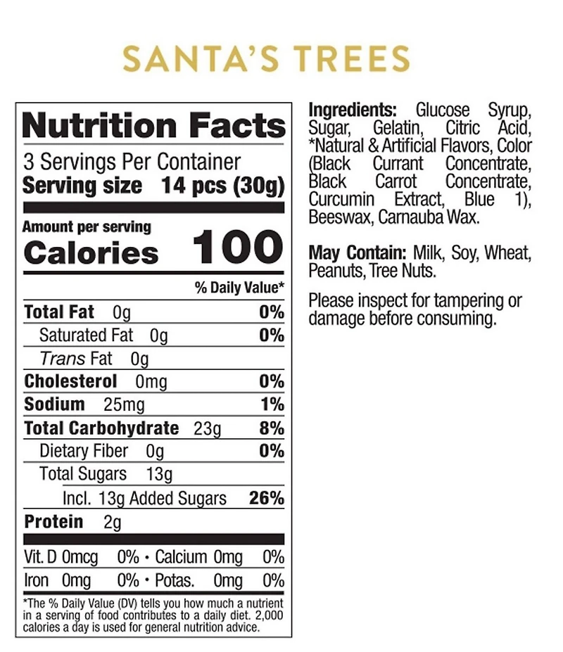 Sugarfina Santa Claus Holiday Trees, Set of 3