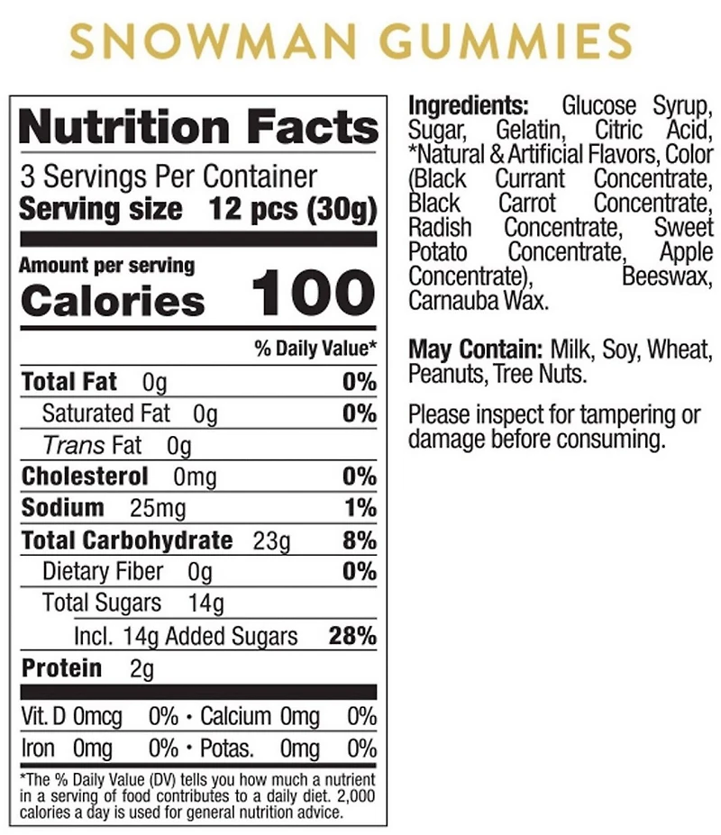 Sugarfina Snowman - Snowman Gummies 3pc Kit
